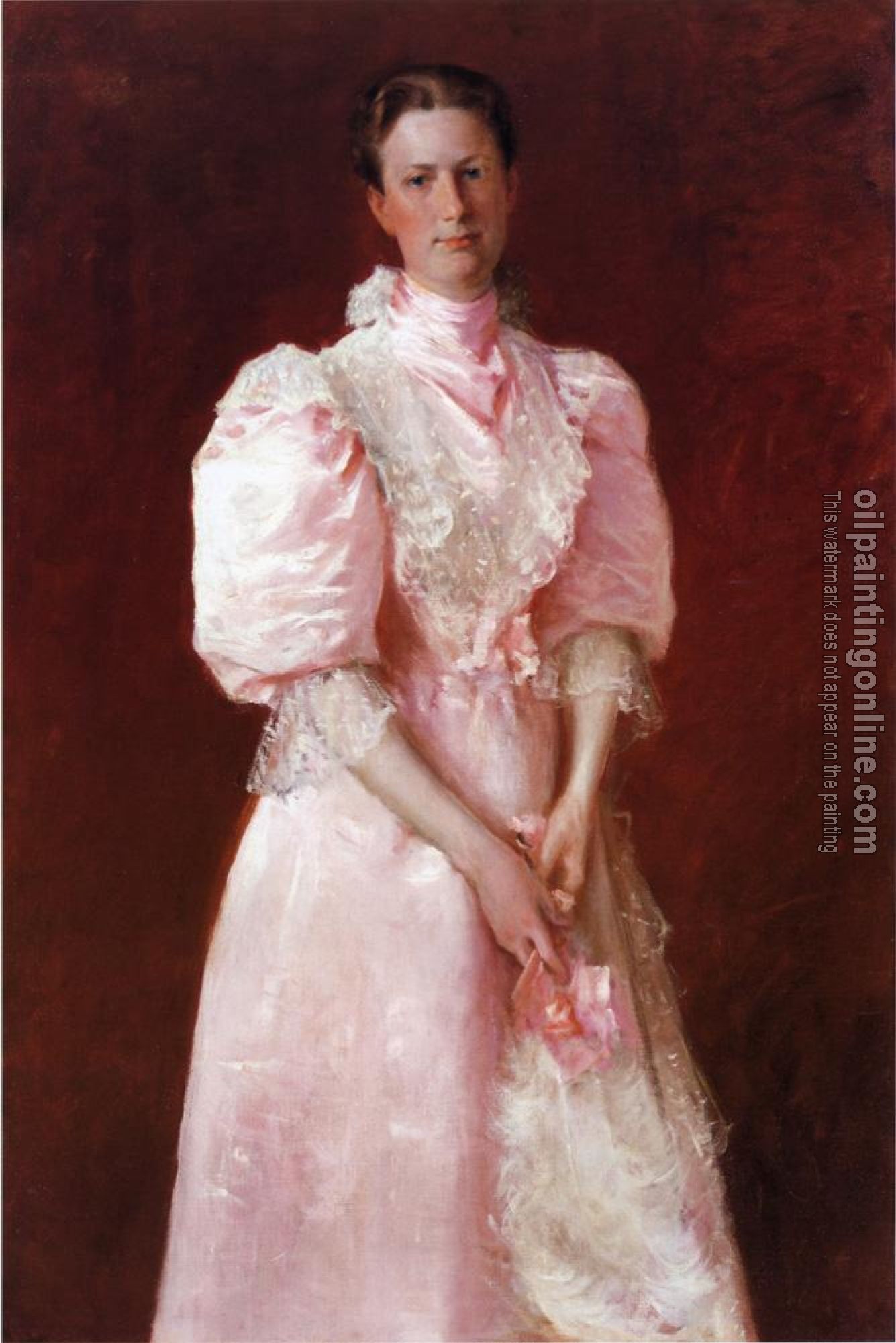 Chase, William Merritt - Study in Pink aka Portrait of Mrs Robert P McDougal